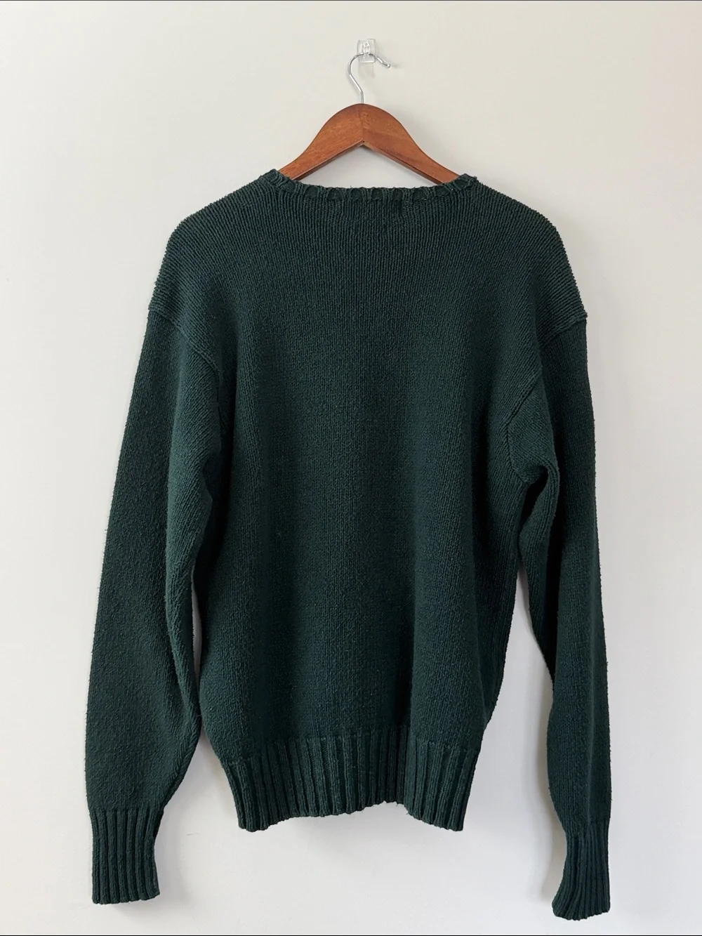Polo Ralph Lauren Vintage Men’s Crewneck Sweater Deep Teal Cotton Logo L